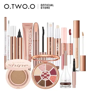 O.TWO.O Juego completo de maquillaje 10 Uds Kit de cosméticos máscara delineador de ojos base BB crema cojín de aire corrector lápiz labial maquillaje para mujeres